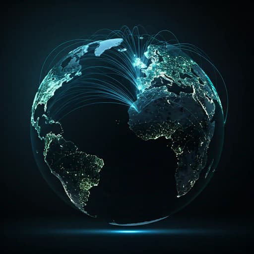 Global network threat map